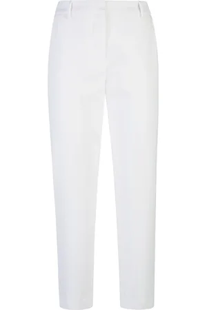 ELEVENTY Broeken, Dames, Wit, S, Nylon, Slim Cotton Nylon Broek New York