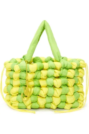 J.W.Anderson Tassen, Dames, Groen, ONE Size, Grote Tote Bag met Knopen
