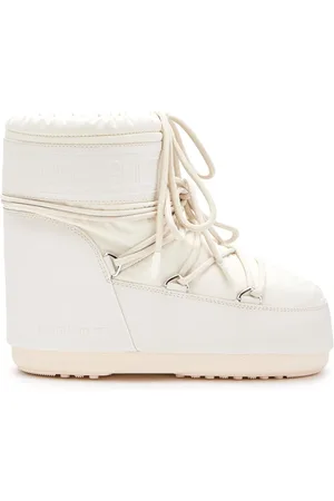 Moon Boot Schoenen, Dames, Wit, 39 EU, Polyester, Witte Icon Low Rubberlaarzen