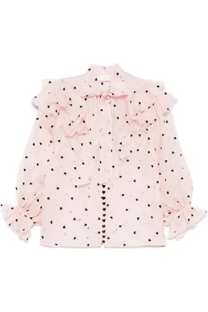 ZIMMERMANN Blouses & Shirts, Dames, Roze, S, Linnen, Crush Blouse