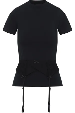 Balenciaga Tops, Dames, Zwart, M, Katoen, Zwart T-shirt voor vrouwen Stijlvol casual