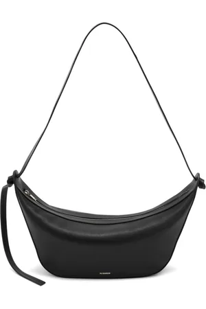 Jil Sander Tassen, Heren, Zwart, ONE Size, Leer, Knot Crossbody Tas