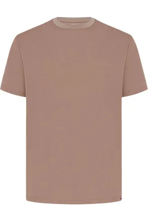 Kiton Tops, Heren, Paars, M, Katoen, Zacht Duifgrijs Katoenen T-shirt