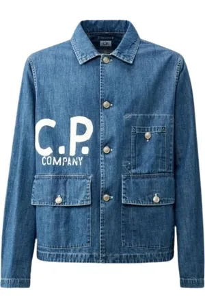 C.P. Company Jassen, Heren, Blauw, M, Katoen, Blauwe Medium Jas