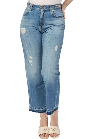GAËLLE Jeans, Dames, Blauw, W29, Blauwe jeans met franjes