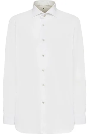 Kiton Overhemden, Heren, Wit, 5Xl, Katoen, Wit Katoenen Overhemd