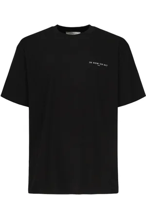 Ih Nom Uh Nit Tops, Heren, Zwart, M, Katoen, Zwarte katoenen T-shirts met letterlogo