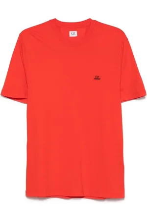 C.P. Company Tops, Heren, Rood, M, Rode Vlam Crew Neck T-shirts