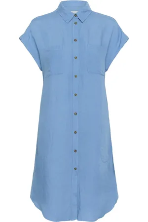 Part Two Kleedjes, Dames, Blauw, XS, Katoen, Ellenapw Jurk