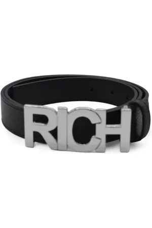 John Richmond Accessoires, Dames, Zwart, 90 CM, Leer, Fashion Riem