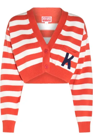 Kenzo Truien, Dames, Rood, L, Katoen, Maglie Rouge Moyen Cardigan