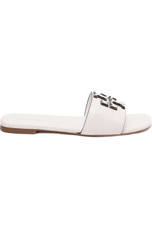 Tory Burch Schoenen, Dames, Wit, 35 1/2 EU, Leer, Ines Slide Sandalen