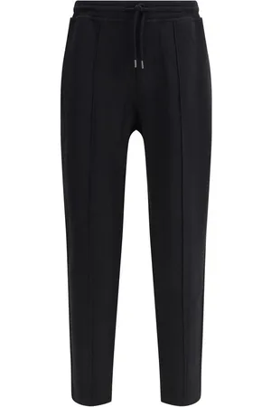 Brunello Cucinelli Broeken, Heren, Zwart, M, Luxe Cashmere Zijden Trainingsbroeken met Crête Details