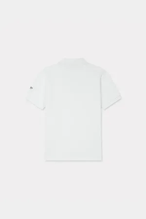 Kenzo Tops, Heren, Wit, M, Katoen, Geborduurde Boke Flower Polo Shirt