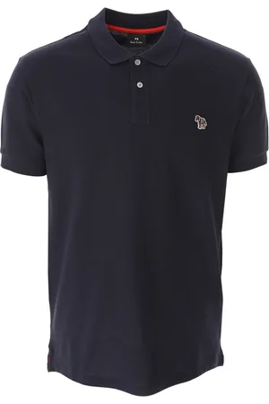 Paul Smith Tops, Heren, Blauw, S, Katoen, Zebra Logo Polo Shirt