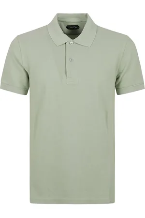 Tom Ford Tops, Heren, Groen, L, Katoen, Tennis Piquet Polo Shirt