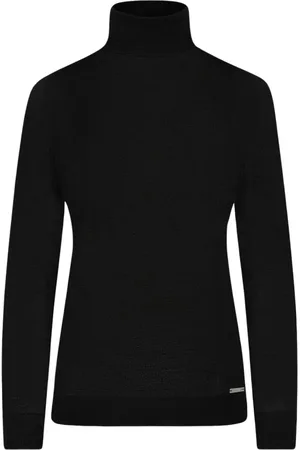 Kiton Truien, Dames, Zwart, S, High Neck Trui