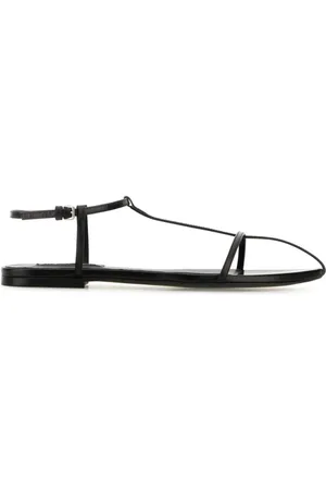 Jil Sander Schoenen, Dames, Zwart, 39 EU, Leer, Nieuwe Tripon Sandalen