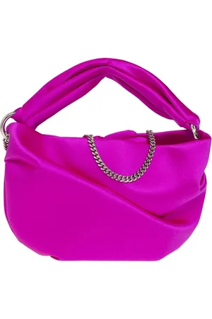 Jimmy Choo Tassen, Dames, Paars, ONE Size, Satijn, Pinkeon Rose Schoudertas