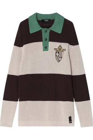 Fendi Truien, Heren, Veelkleurig, S, Lange mouw polo shirt