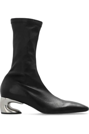 Jil Sander Schoenen, Dames, Zwart, 40 EU, Leer, Leren Enkellaarsjes