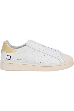 D.A.T.E. Schoenen, Dames, Wit, 39 EU, Witte Leren Lage Sneaker