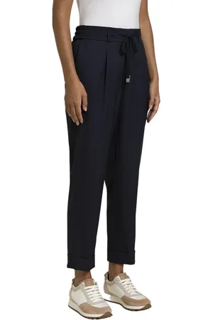 PESERICO SIGN Broeken, Dames, Blauw, M, Cropped broek