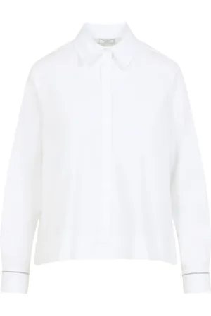 PESERICO SIGN Blouses & Shirts, Dames, Wit, XS, Katoen, Witte Elegante Blouse