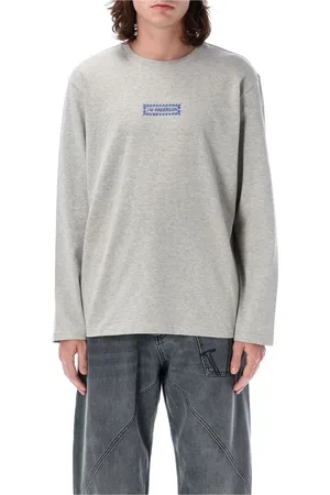 J.W.Anderson Tops, Heren, Grijs, L, Katoen, Diorama Printed Long Sleeve T-Shirt