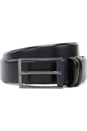 HUGO BOSS Accessoires, Heren, Blauw, 100 CM, Leer, Riem Belt