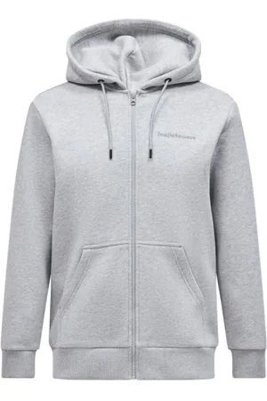 Peak Performance Sweatshirts & Hoodies, Dames, Grijs, L, Katoen, Small Logo Zip Jacket