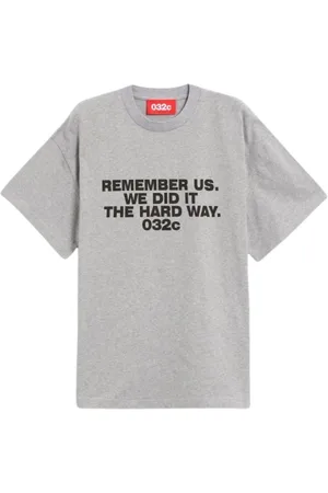 032c Tops, Heren, Grijs, M, Amerikaanse T-shirt