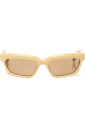 Jacquemus Accessoires, unisex, Geel, ONE Size, Zonnebril met gele glazen en UV-bescherming