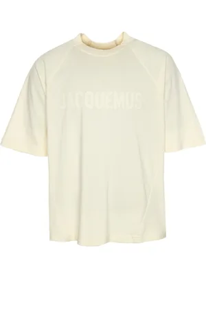 Jacquemus Tops, Heren, , XL, Katoen, Raglan Sleeve Logo Print T-Shirt