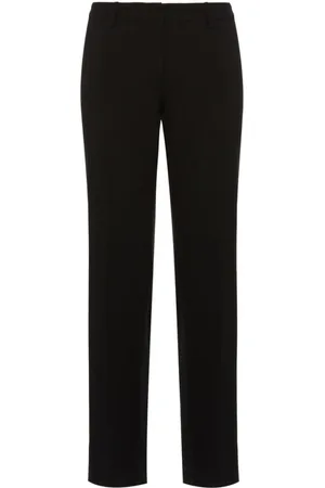 Boglioli Broeken, Dames, Zwart, 2Xs, Wol, Zwarte wollen hoge prestatie palazzo broek voor vrouwen
