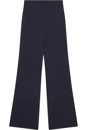 Patrizia Pepe Broeken, Dames, Zwart, XL, Polyester, Elastische Wijde Broek