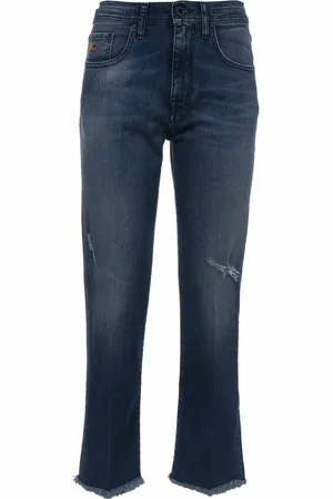 Jacob Cohen Jeans, Dames, Blauw, W31, Katoen, Cropped Jeans