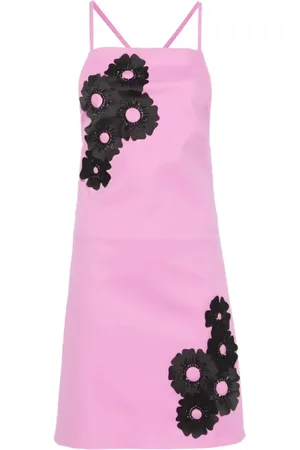 Msgm Kleedjes, Dames, Roze, M, Katoen, Roze Jurk voor Vrouwen