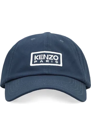 Kenzo Accessoires, Heren, Blauw, ONE Size, Katoen, Katoenen Cap