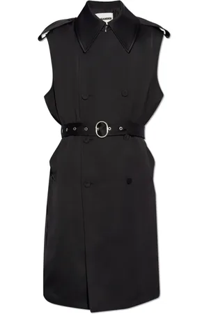 Jil Sander Jassen, Heren, Zwart, M, Lange Vest