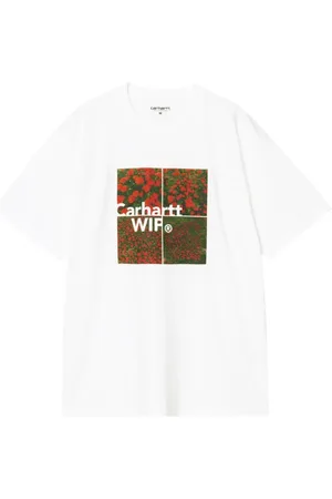 Carhartt Tops, Heren, Wit, L, Katoen, Valley Katoenen T-Shirt met Korte Mouwen