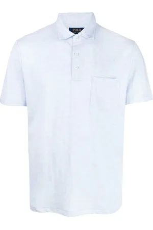 Ralph Lauren Tops, Heren, Blauw, S, Katoen, Polo Shirt met Korte Mouwen