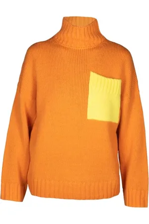 J.W.Anderson Truien, Dames, Oranje, M, Contrast Pocket Turtleneck Sweater