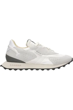 RUN OF Schoenen, Heren, Wit, 45 EU, Katoen, Witte Sneakers