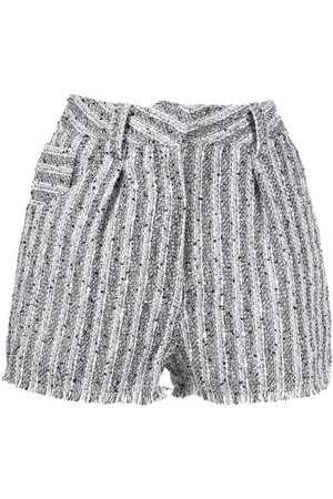 IRO Korte broeken, Dames, Grijs, M, Katoen, Casual Multicolour Katoenmix Shorts