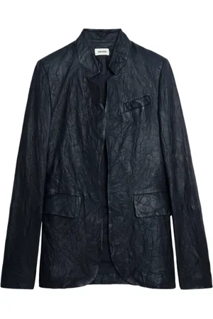 Zadig & Voltaire Jassen, Dames, Zwart, S, Leer, Americana Jacket