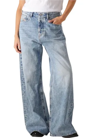 Diesel Jeans, Dames, Blauw, W25 L32, Katoen, 1996 D-Sire Wide Jeans