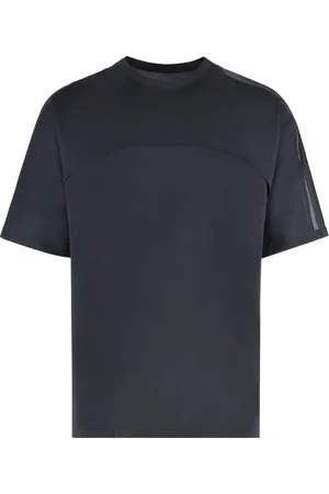Y-3 Tops, Heren, Zwart, L, Katoen, Mesh Insert Oversize T-shirt