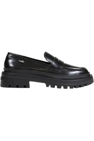 Moschino Schoenen, Dames, Zwart, 40 EU, Zwarte Penny Loafers Herfstcollectie Vrouwen