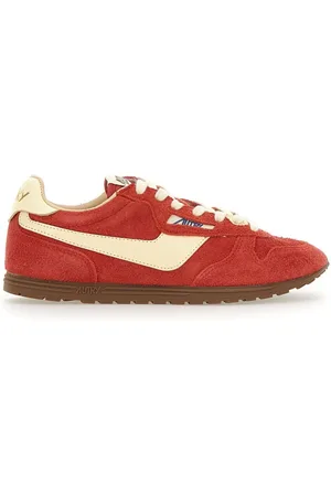 Autry Schoenen, Dames, Rood, 40 EU, Katoen, Rode Damessneakers, Geïnspireerd door Windspin Collectie